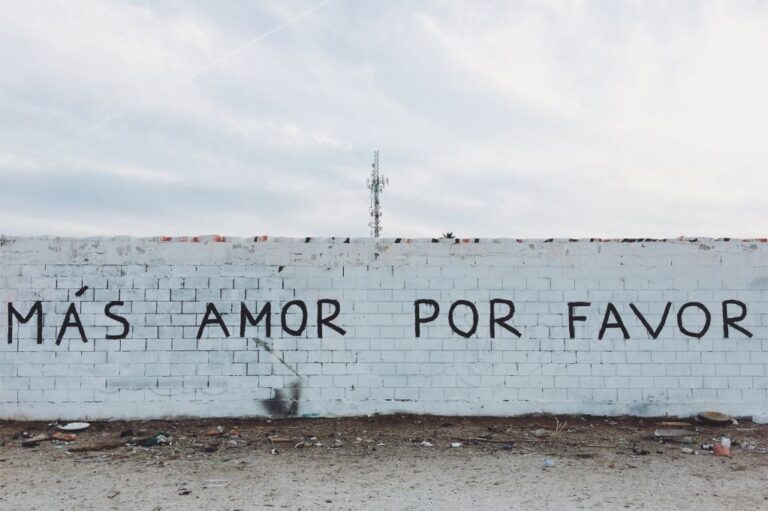 Más Amor Por Favor Brick Wall