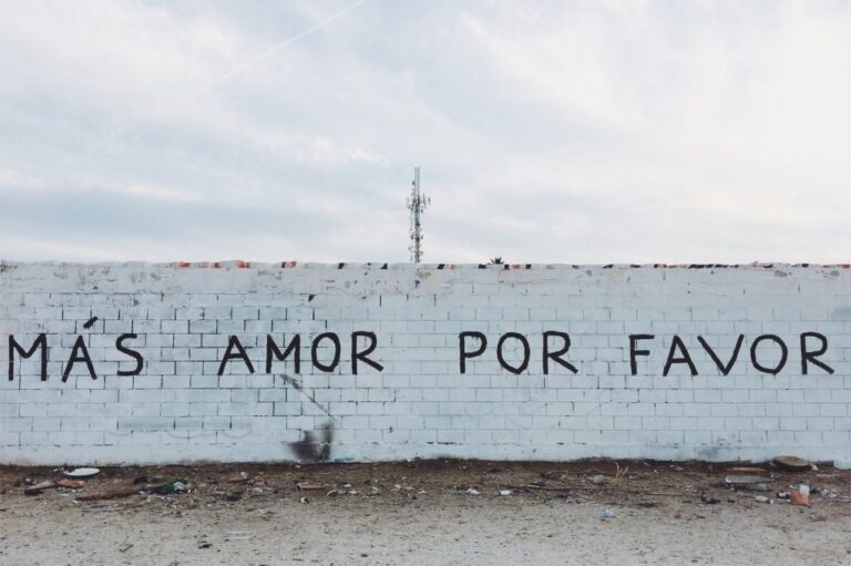 Más Amor Por Favor Brick Wall